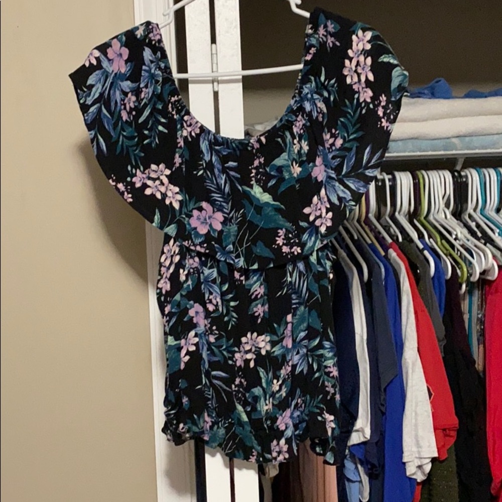 off the shoulder floral top